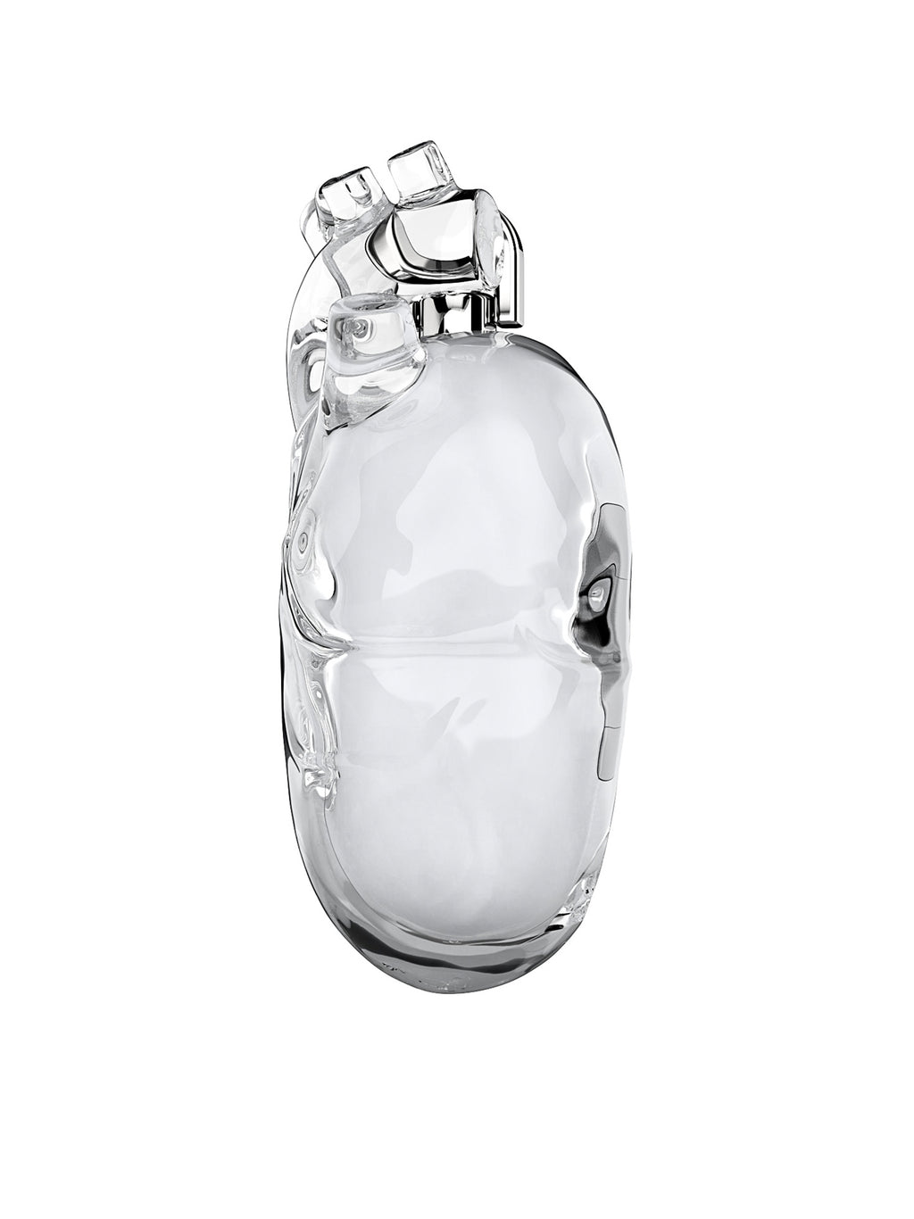 808FC Heart-Shaped Liquid Silicone Protective Case for AirPods – Drop-Proof Cover with Metal Hook, Compatible with AirPods Pro Charging Case (Transparent）