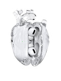 808FC Heart-Shaped Liquid Silicone Protective Case for AirPods – Drop-Proof Cover with Metal Hook, Compatible with AirPods Pro Charging Case (Transparent）